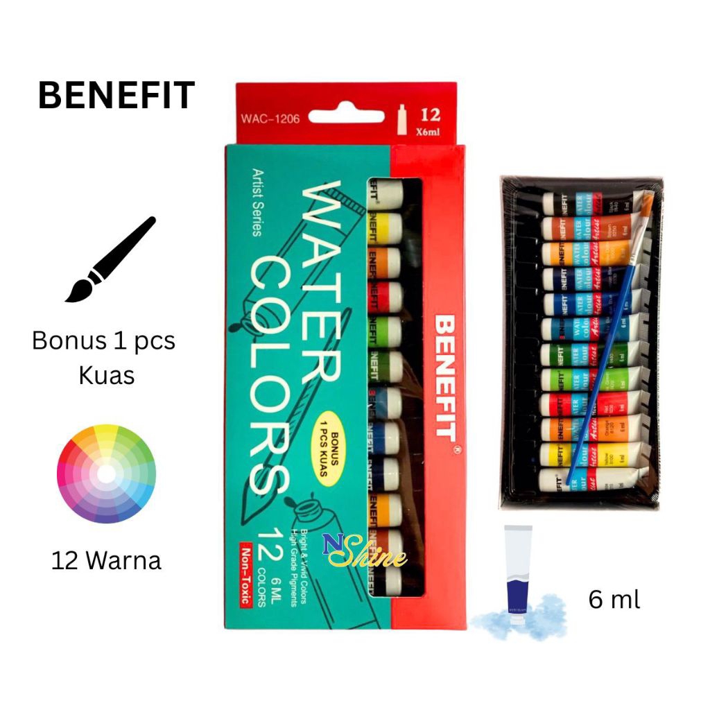 

CAT AIR isi 12 Warna FREE KUAS