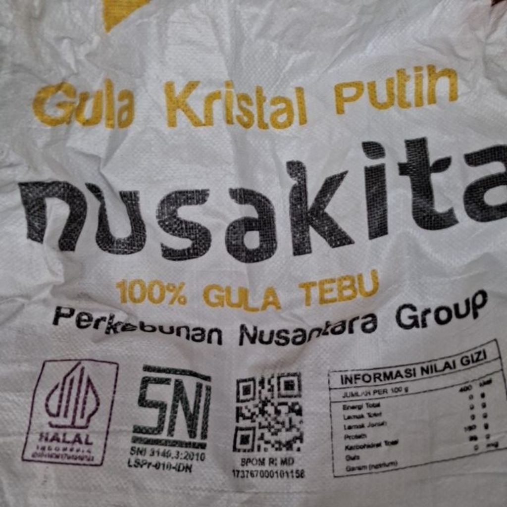 

SAK/Karung gula nusakita kemasan 50kg 1 PCS