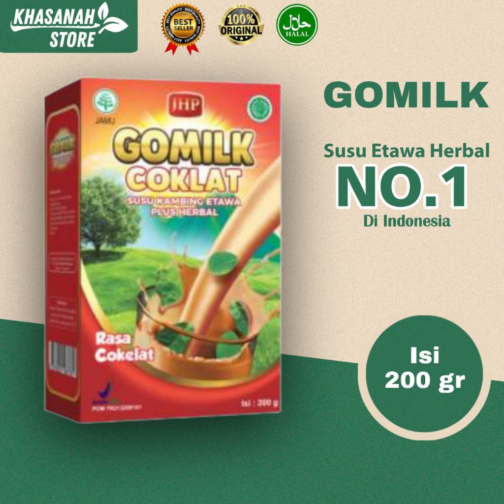

Gomilk susu kambing etawa plus herbal 200gr rasa coklat
