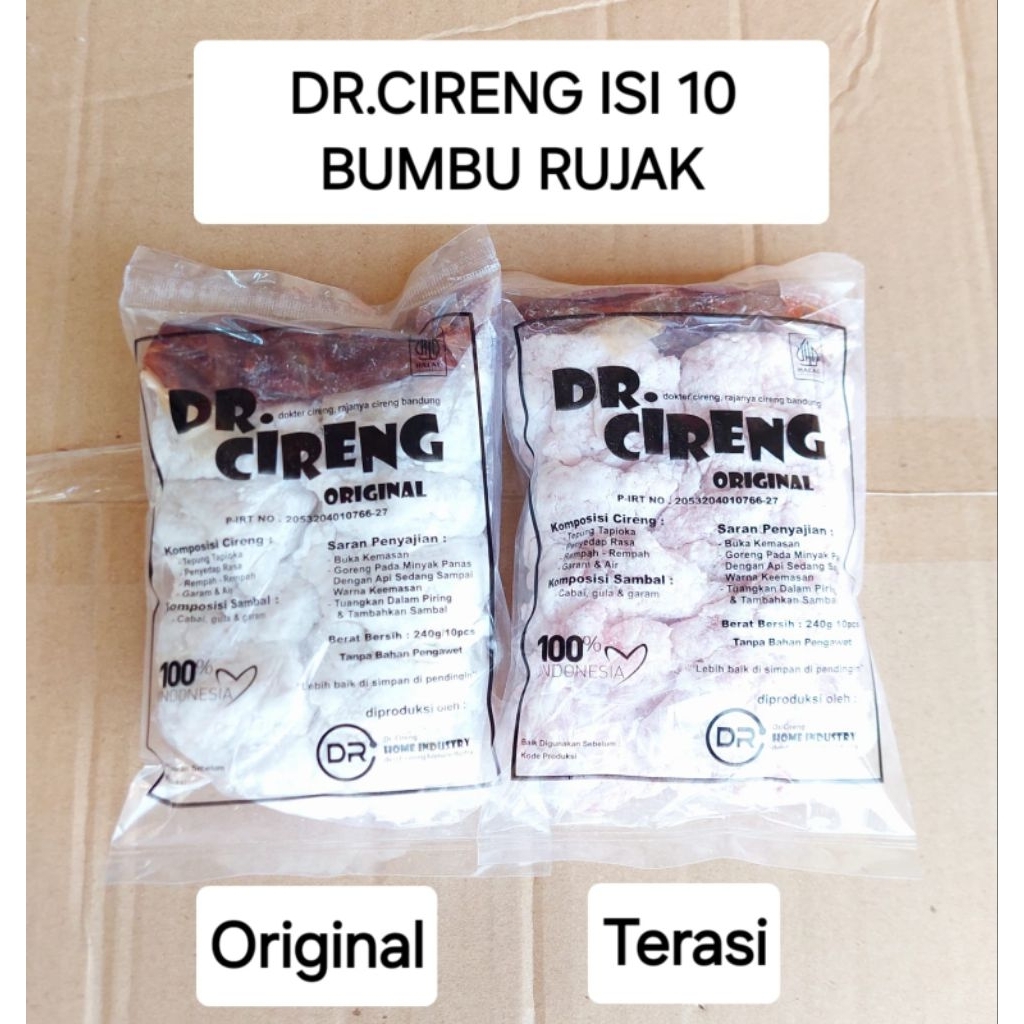 

DR.CIRENG ISI BUMBU RUJAK 1 bungkus isi 10 pcs