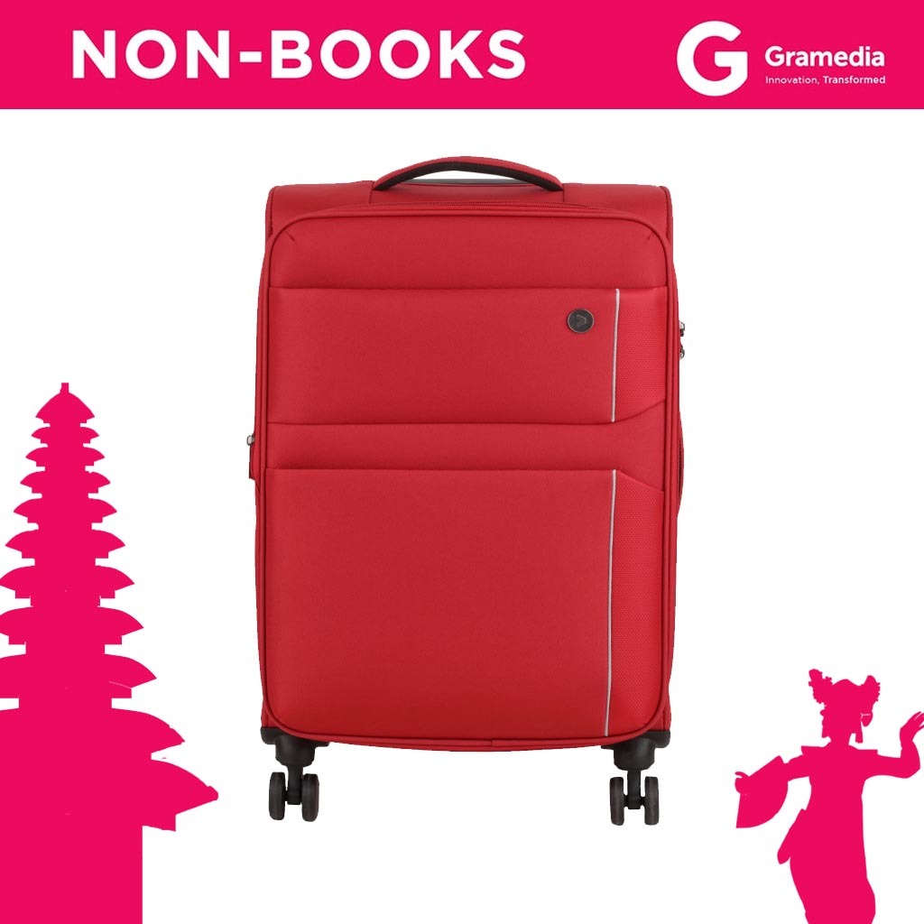 Gramedia Bali - Koper Kalibre Kalibre Luggage Black L 28 inch / Koper Bahan Kain Kalibre Luggage Red