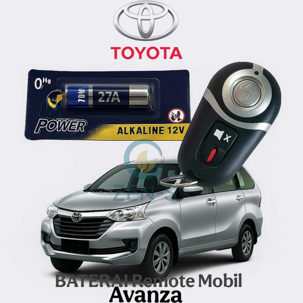 Battery Baterai Batrai Batere Batre Batu Untuk Remote Remot Kunci Mobil Toyota Avanza tipe E G 2007 
