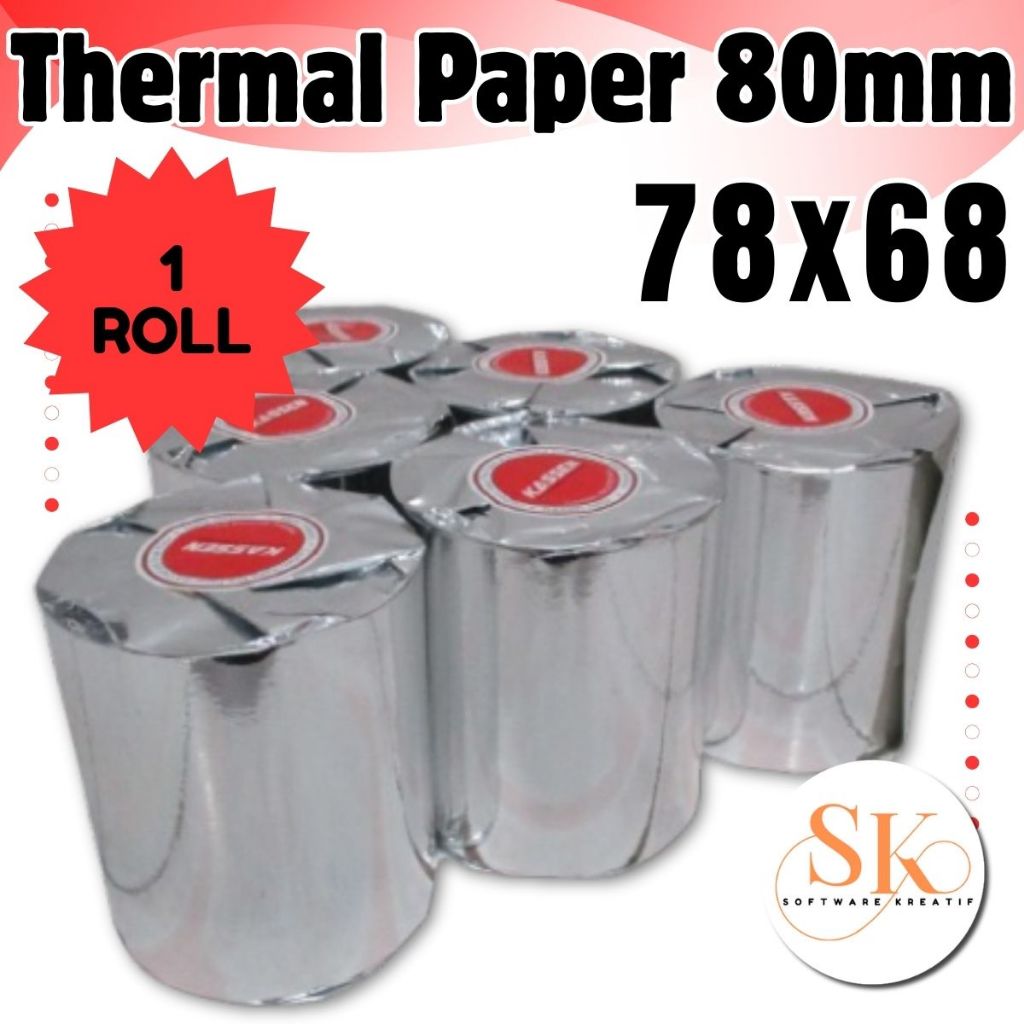 

Kertas Kasir Thermal 80mm (78x68mm)