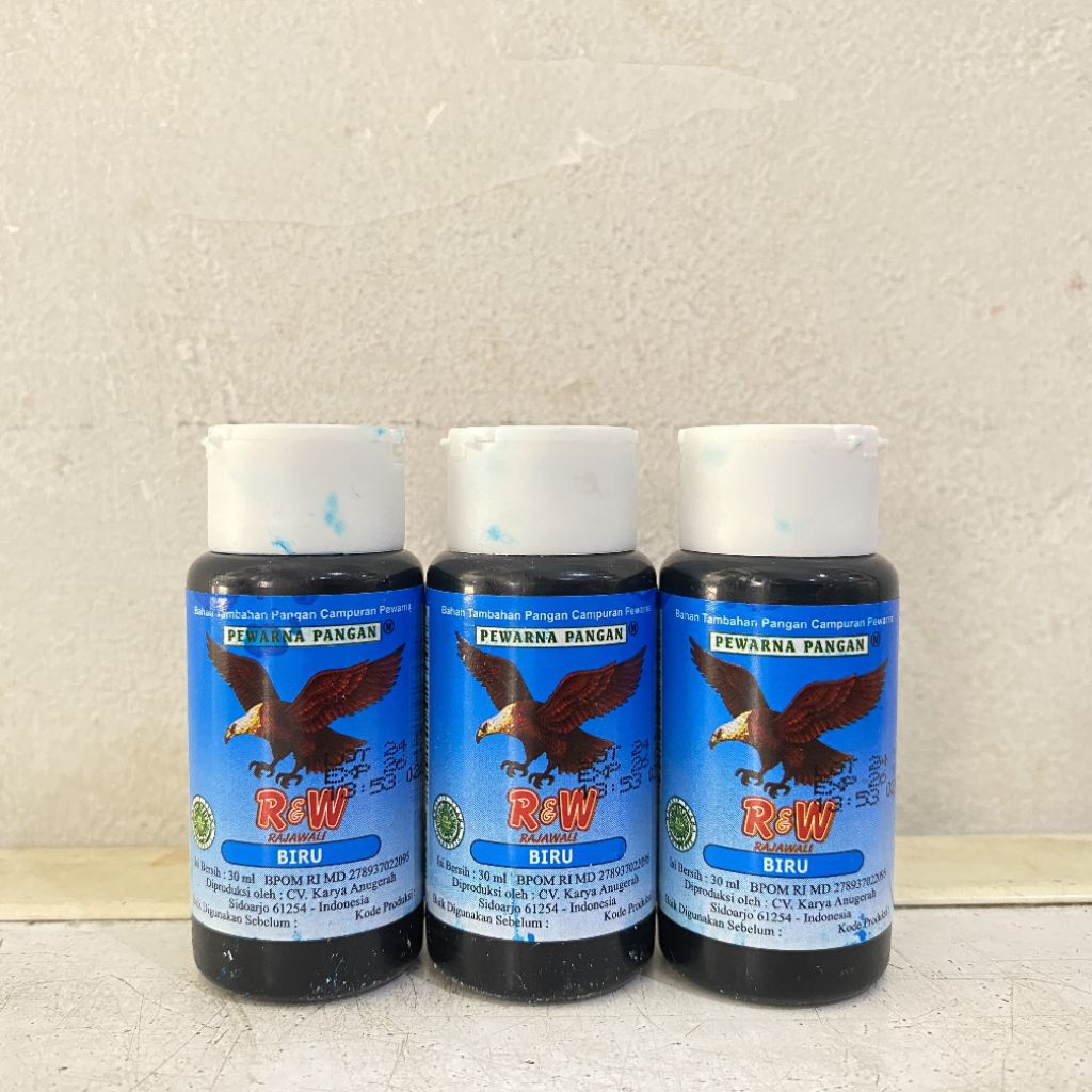 

Pewarna rajawali BIRU 30ml | pewarna biru