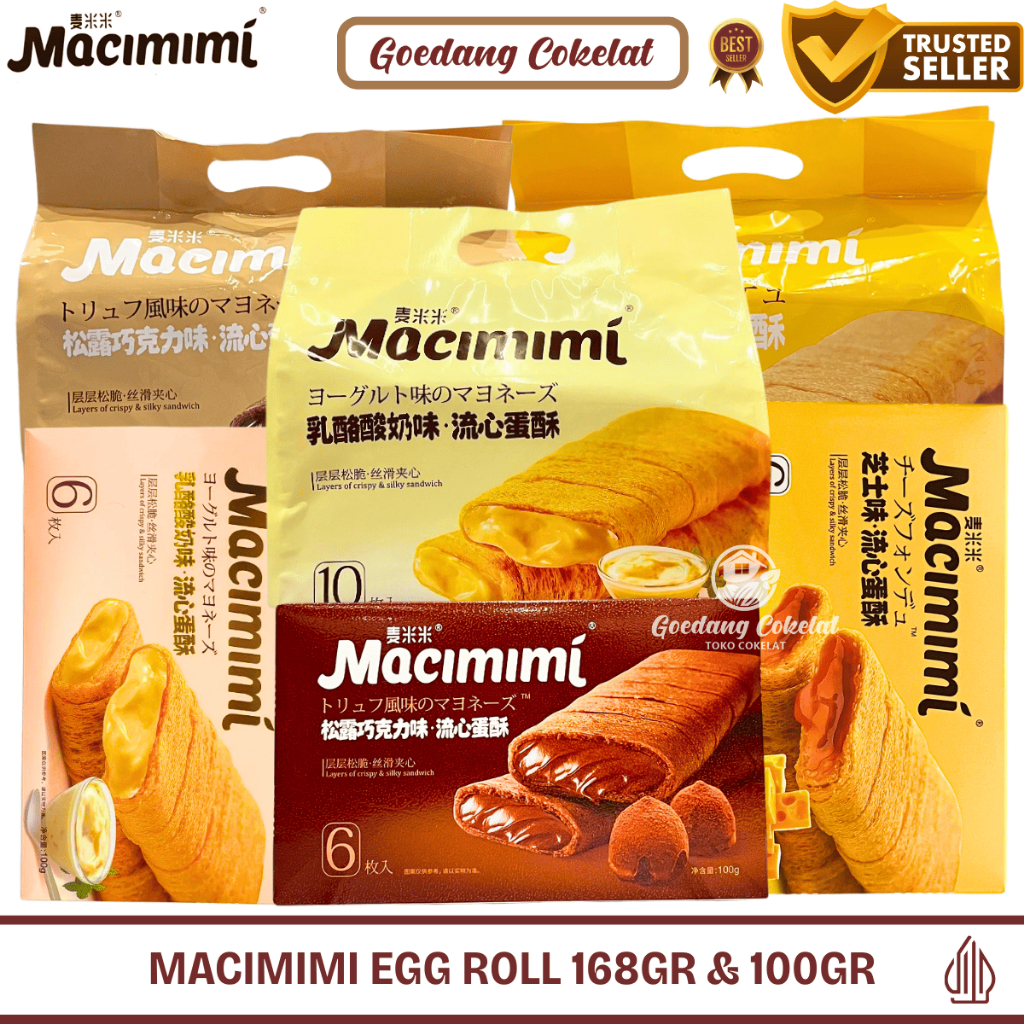 

Macimimi Crispy Sandwich Egg Roll Rasa Cokelat Keju Truddle Chocolate & Cheese 168g / 100g