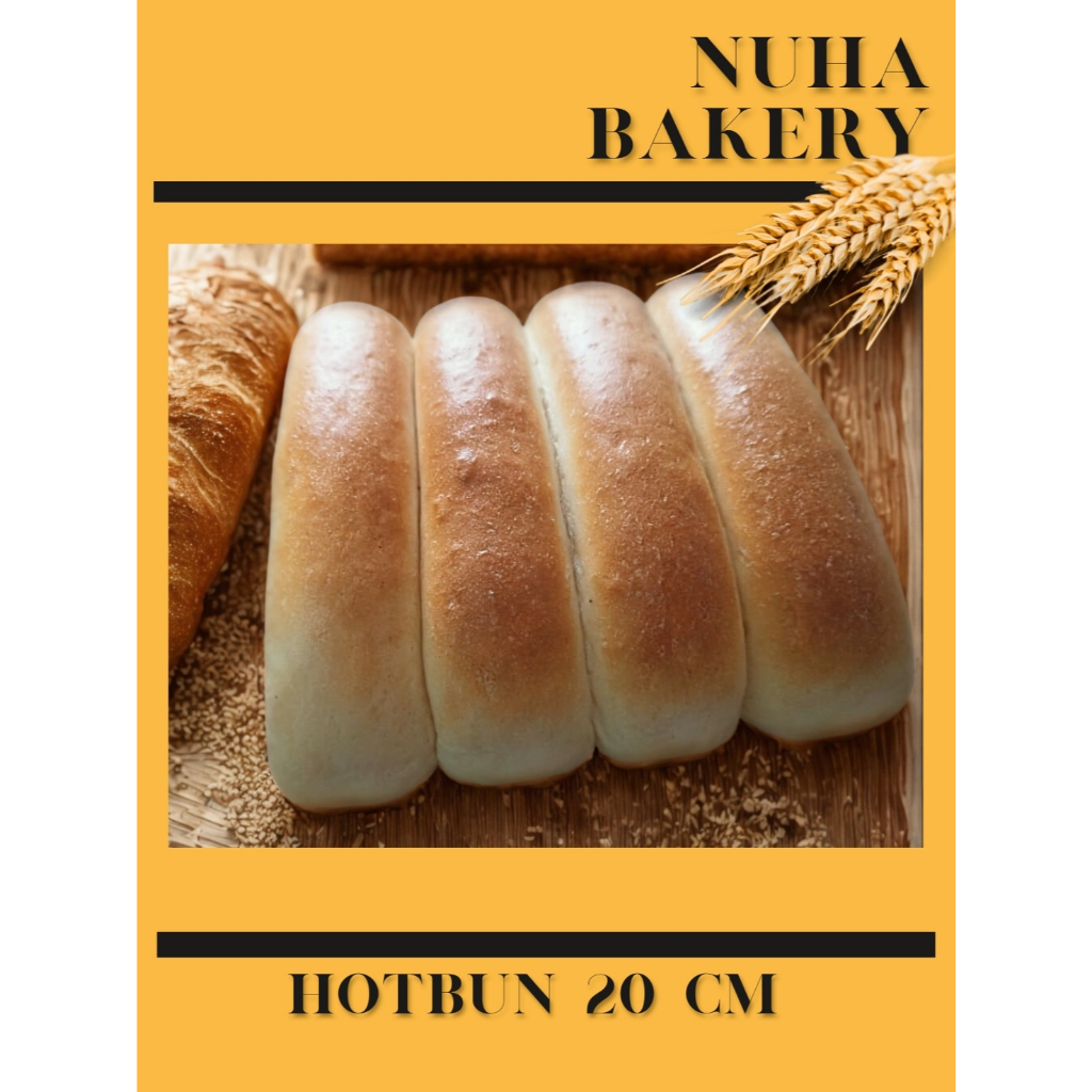 

Roti Hot Bun - Hotdog Polos Uk. 20 Cm - 90 gram
