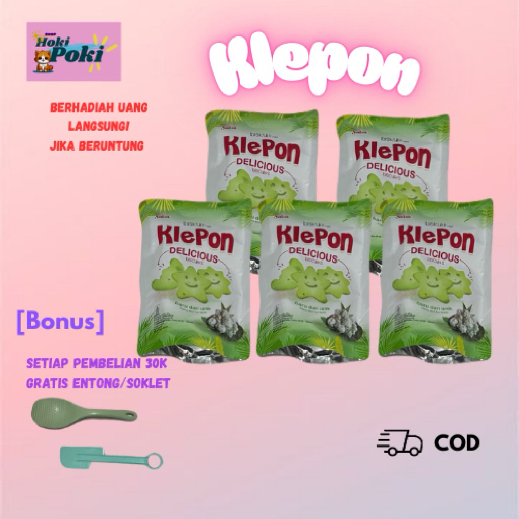 

Klepon ISI 5 ! biskuit klepon Harga per 1pcs {free soklet}