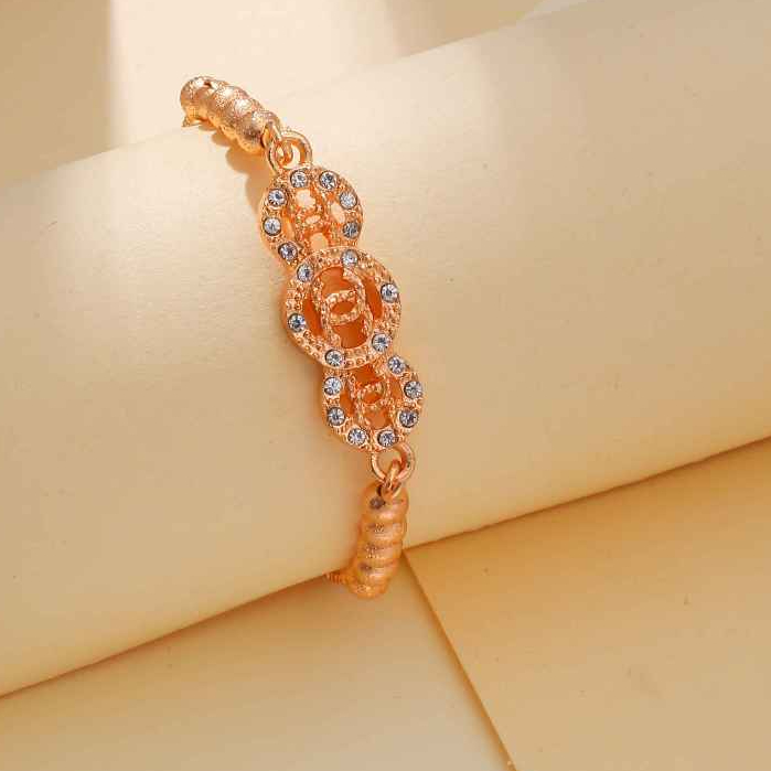 PROMO - Gelang Serut Berlian Emas Wanita Titanium Lapis Emas Gelang Tangan Serut Anti Karat Korean S