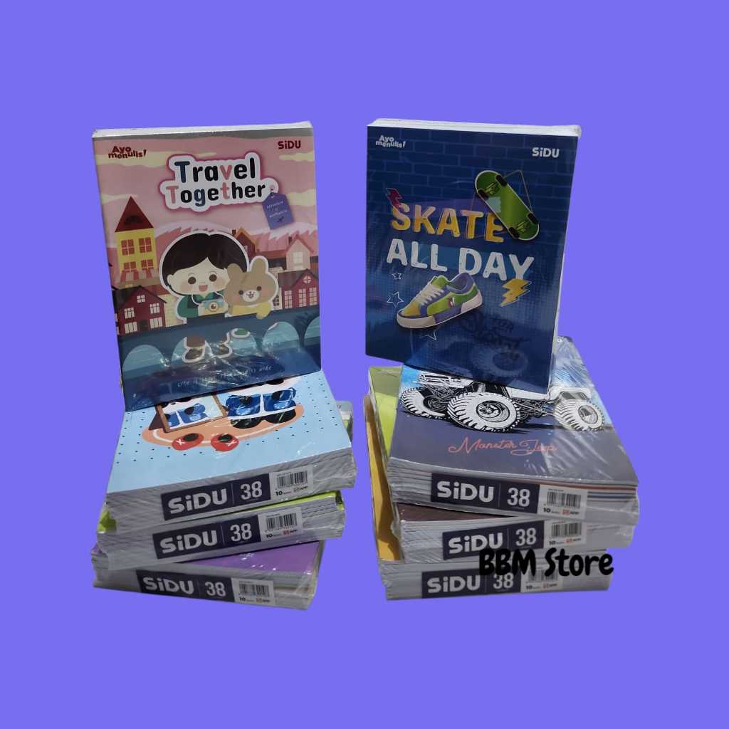 

Buku Tulis Sinar Dunia 38 Lembar (SIDU 38) Ukuran Qwarto Cover Random - Pack (10 Buku)