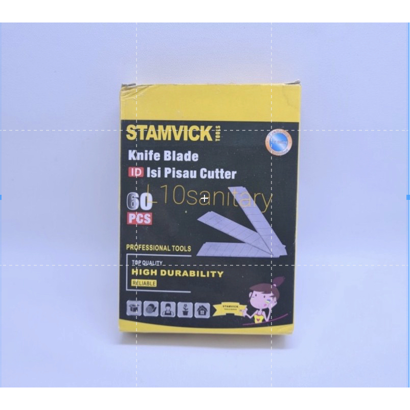 

ECER L10 Isi Cutter Stamvick 1 Kotak / Isi Cutter Murah / Isi Kater / Knife Blade Tajam /Refill Pisau Cutter Stamvick