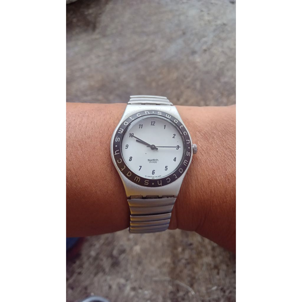 Jam tangan Swatch Irony YLS1004 alumunium 2nd mulus