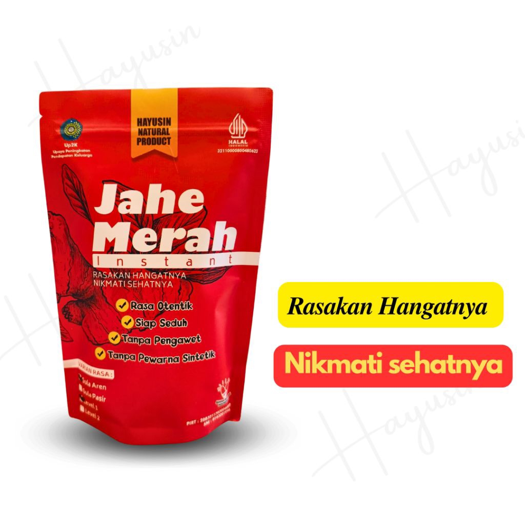 HAYUSIN JAHE MERAH BUBUK ASLI 100% TANPA CAMPURAN / JAHE MERAH GULA AREN/ JAHE MERAH SEGAR