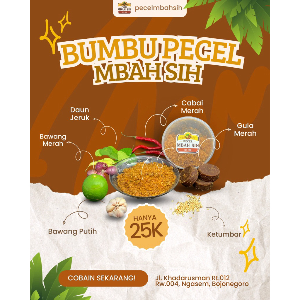

Pecel "Mbah Sih" Bojonegoro - 250 gr