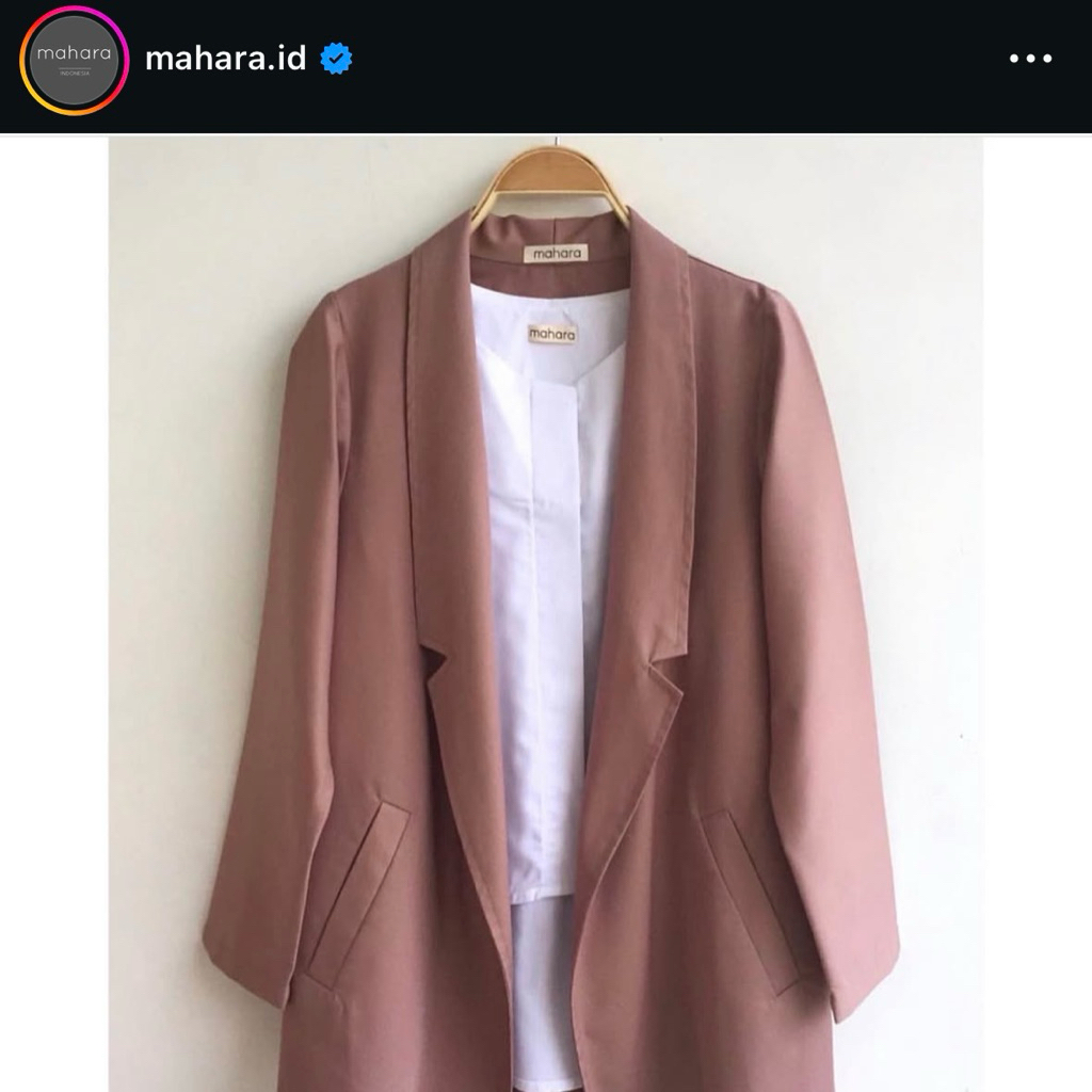 [PRELOVED]: mahara id hanna blazer kerja formal casual dusty pink