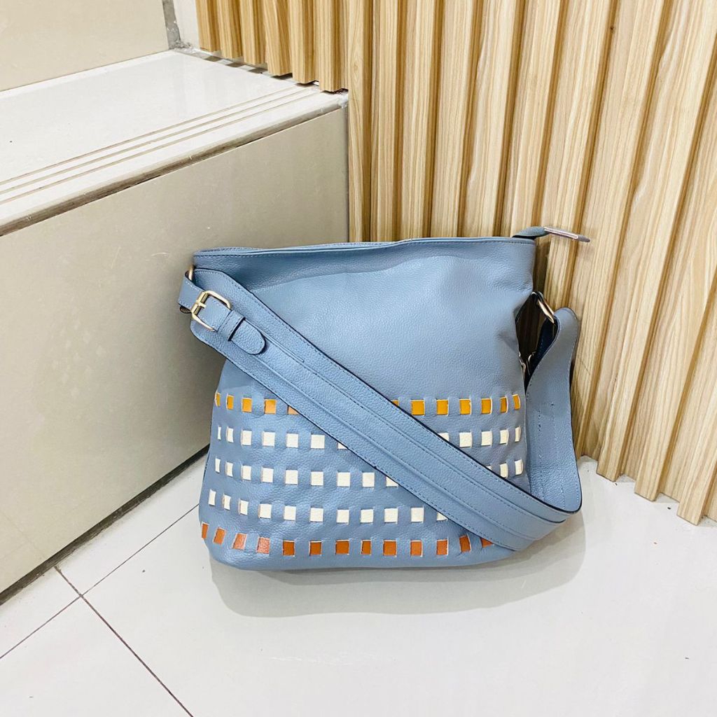 Tas Wanita Kulit Sapi Asli Hobbo anyam series