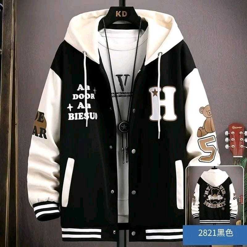 Jaket Varsity kupluk logo "H" varsity Bigsize Jaket Varsity Korean Style