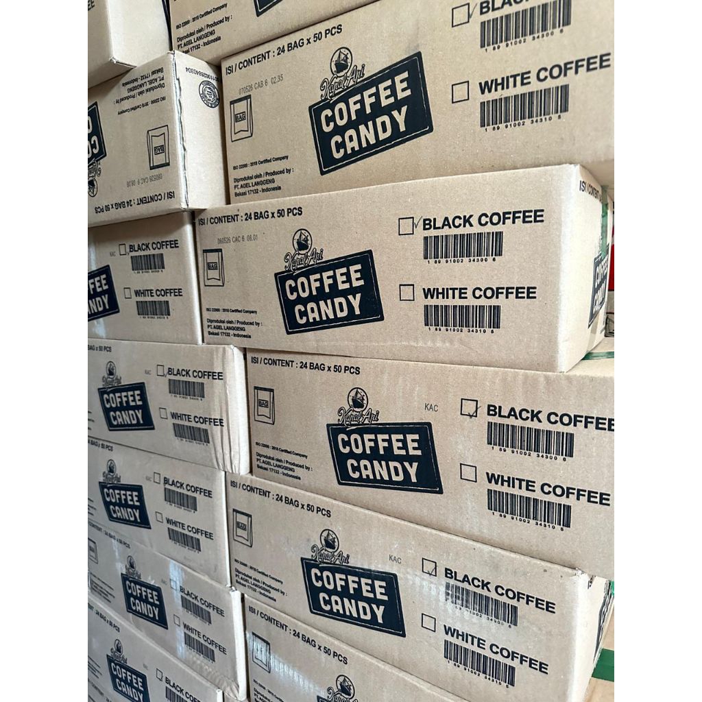 

1 karton Permen Kapal Api Coffe Candy isi 24bag