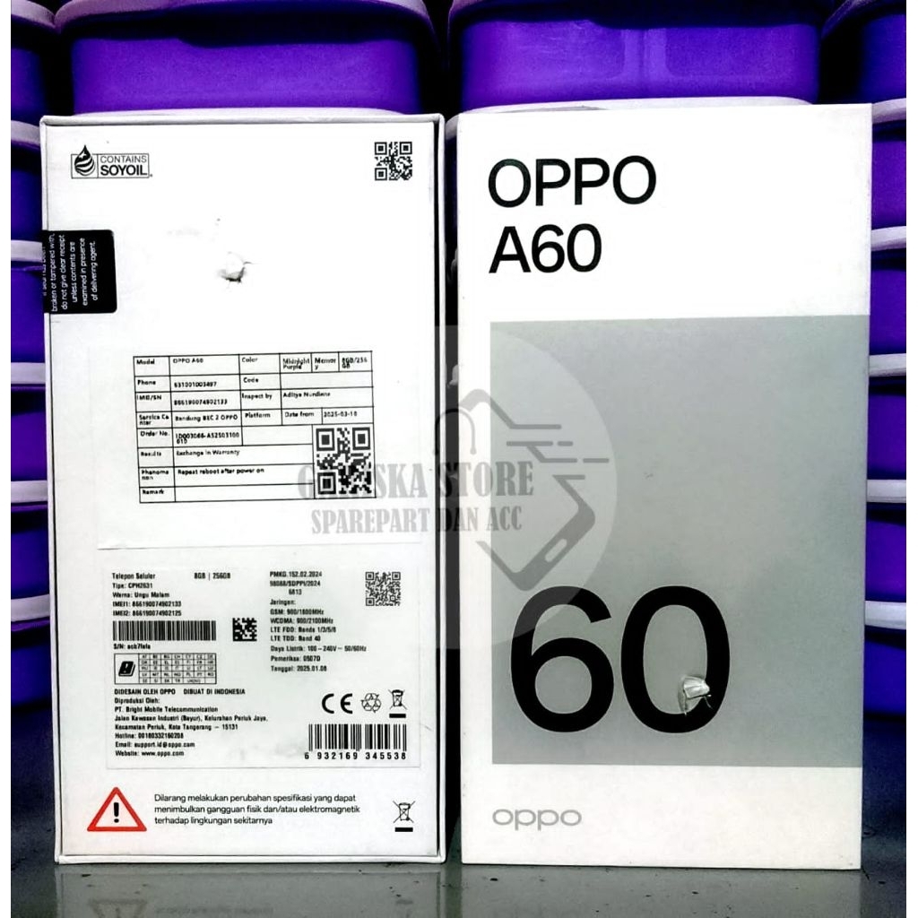 Dus box hp kotak celluler Oppo A60 COPOTAN