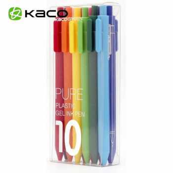 

KACO PURE Candy Gel Pen Pena Pulpen Bolpoin 0.5mm 10PCS - K1015 (Colorful Ink)