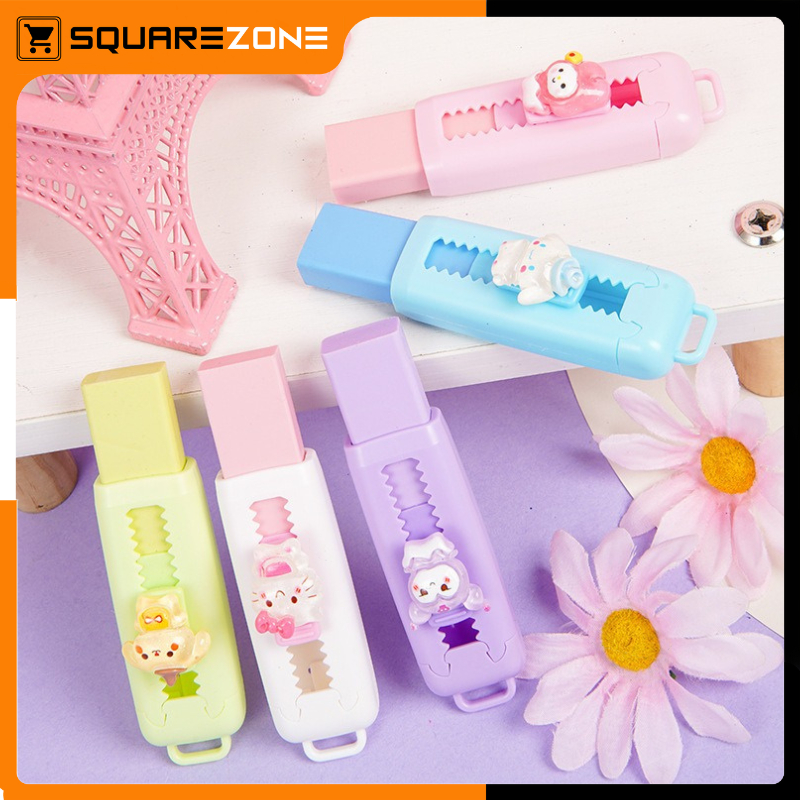 

Penghapus Mekanik Macaron Pastel Karakter Sanrio Sliding Eraser 4B Aesthetic Cute Stationary ATK3000