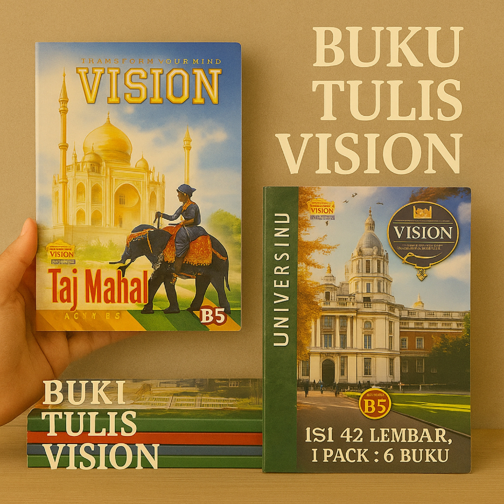 Buku Tulis SIDU Sinar Dunia 42 Lembar (1 Pack Isi 6 Buku) B5 Big Boss Campus Vision Random