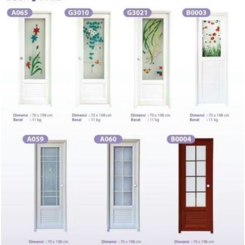 Pintu Aluminium dan UPVC Merk EDEN