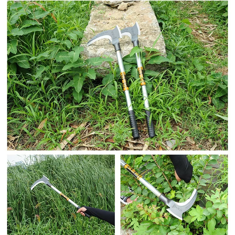 Arit rumput pemangkas sabit kapak ganda 2 in 1 import