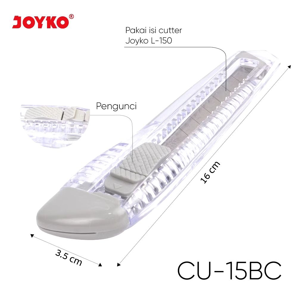 

Joyko CU-15BC | Cutter Big | Pisau Pemotong | Cutter Besar