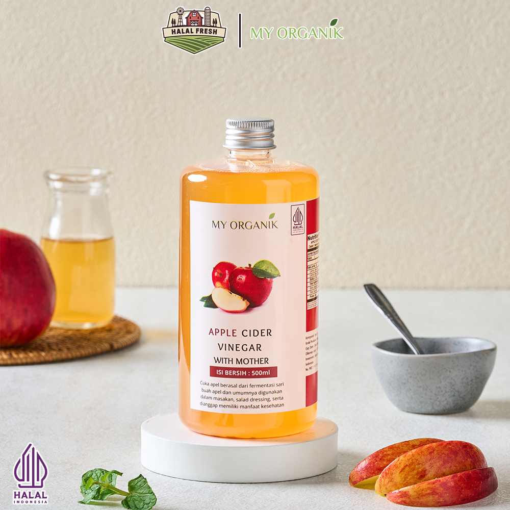 

My Organik Cuka Apel Original Organik Apple cider Vinegar With Mother 250ml 500ml