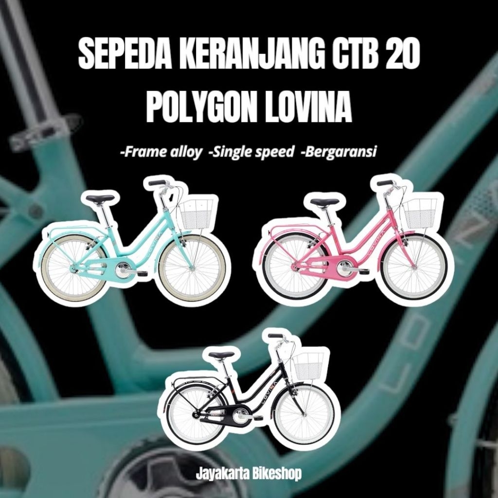 SEPEDA KERANJANG CITYBIKE 20 INCH POLYGON LOVINA | KIDS CITY BIKE WITH BASKET | SEPEDA ANAK ORIGINAL