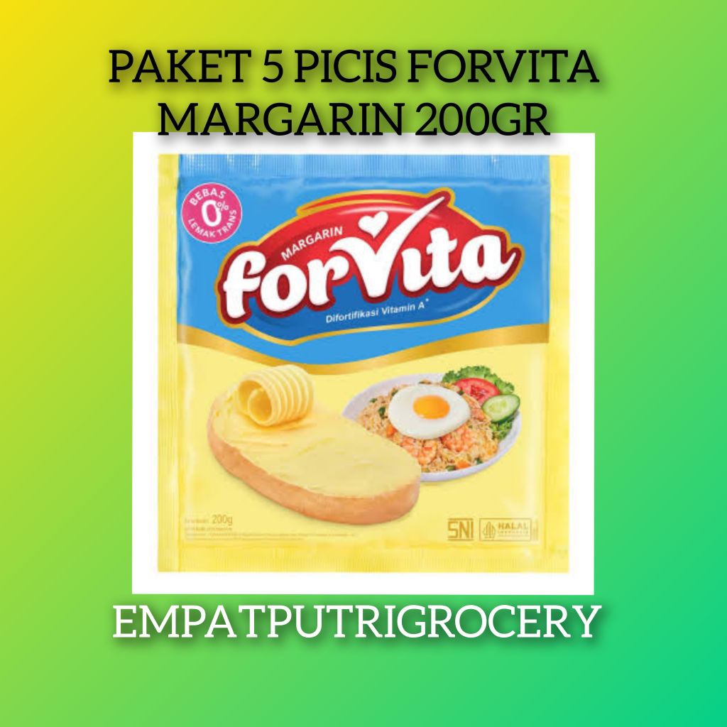 

5 picis Forvita margarin 200gr