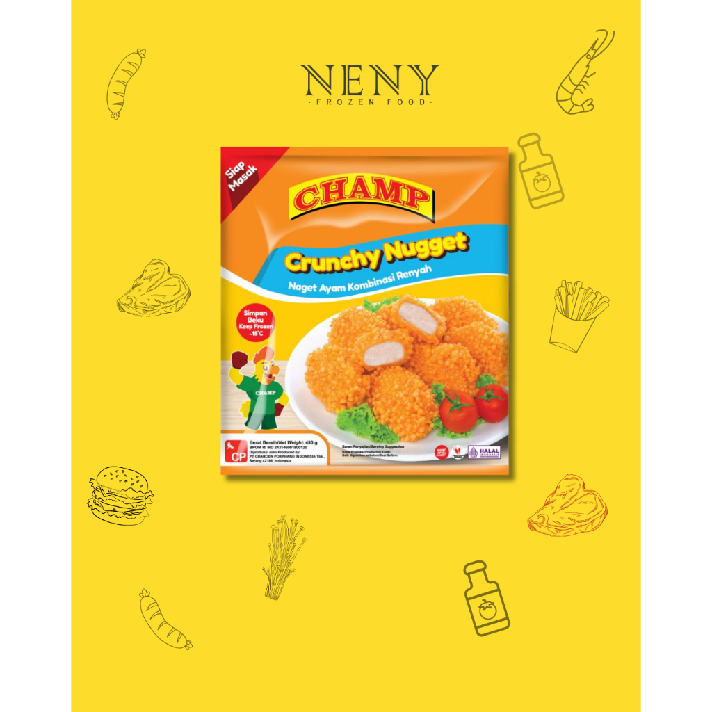 

Chicken Nugget CHAMP CRISPY 450gram