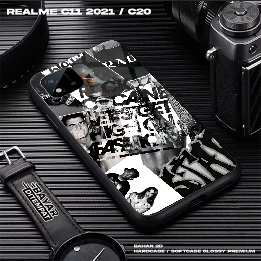 Case Realme C20 / C11 2021 Terbaru Casing Realme C20 Case Hp Realme C11 2021 Motif AESTHETIC HITAM H