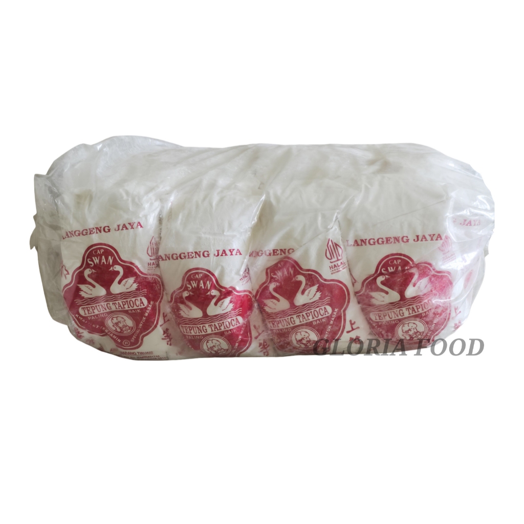 TEPUNG TAPIOKA CAP SWAN  LANGGENG JAYA - 1 BALL ISI 20 PCS - 470 GRAM