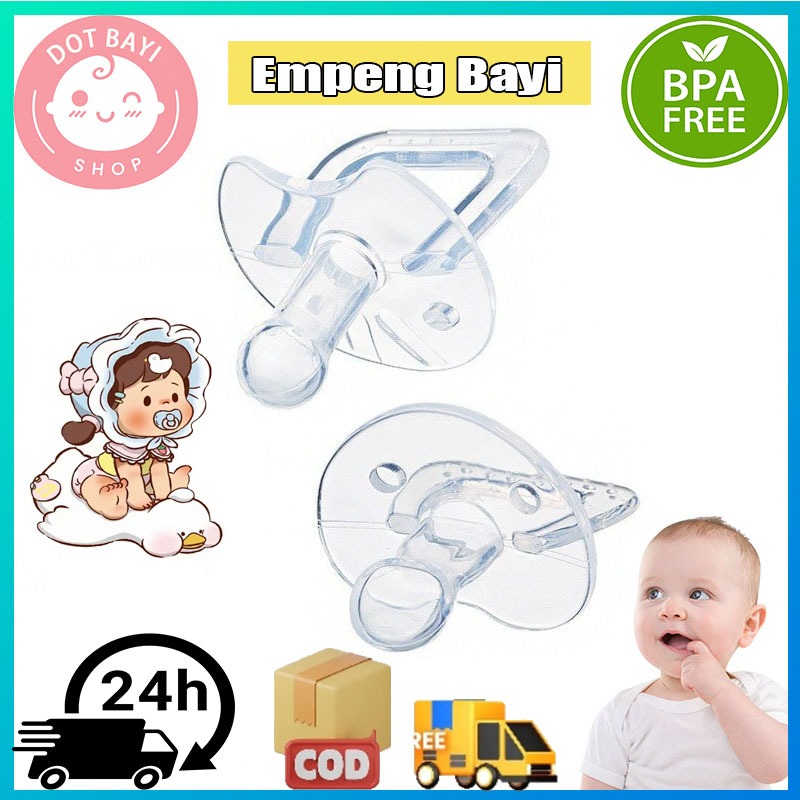 Dot Bayi empeng bayi newborn/Empeng Dot Full Silikon Gepeng Bulat Bening/dot bayi