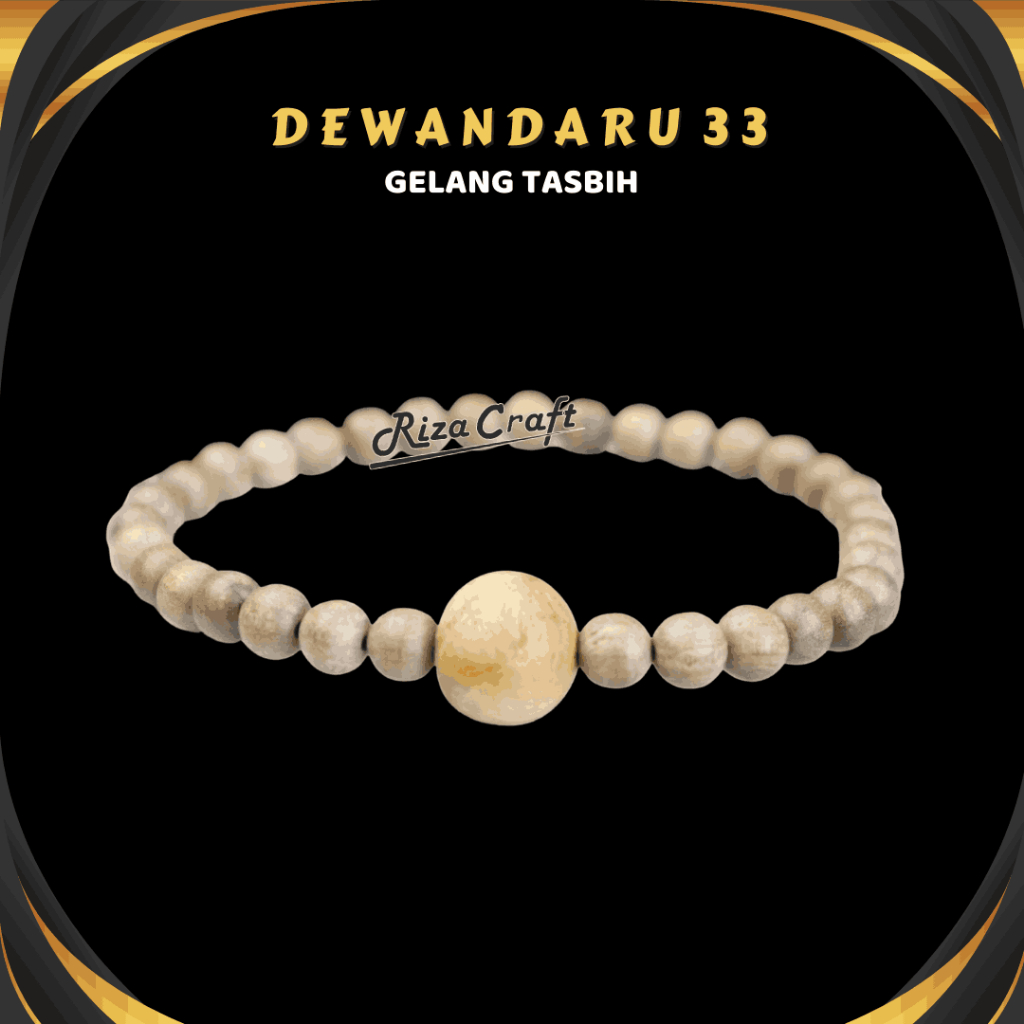 Gelang Tasbih 33 Butir Kayu Dewandaru Original Asli 100% Cewek Cowok Muslim