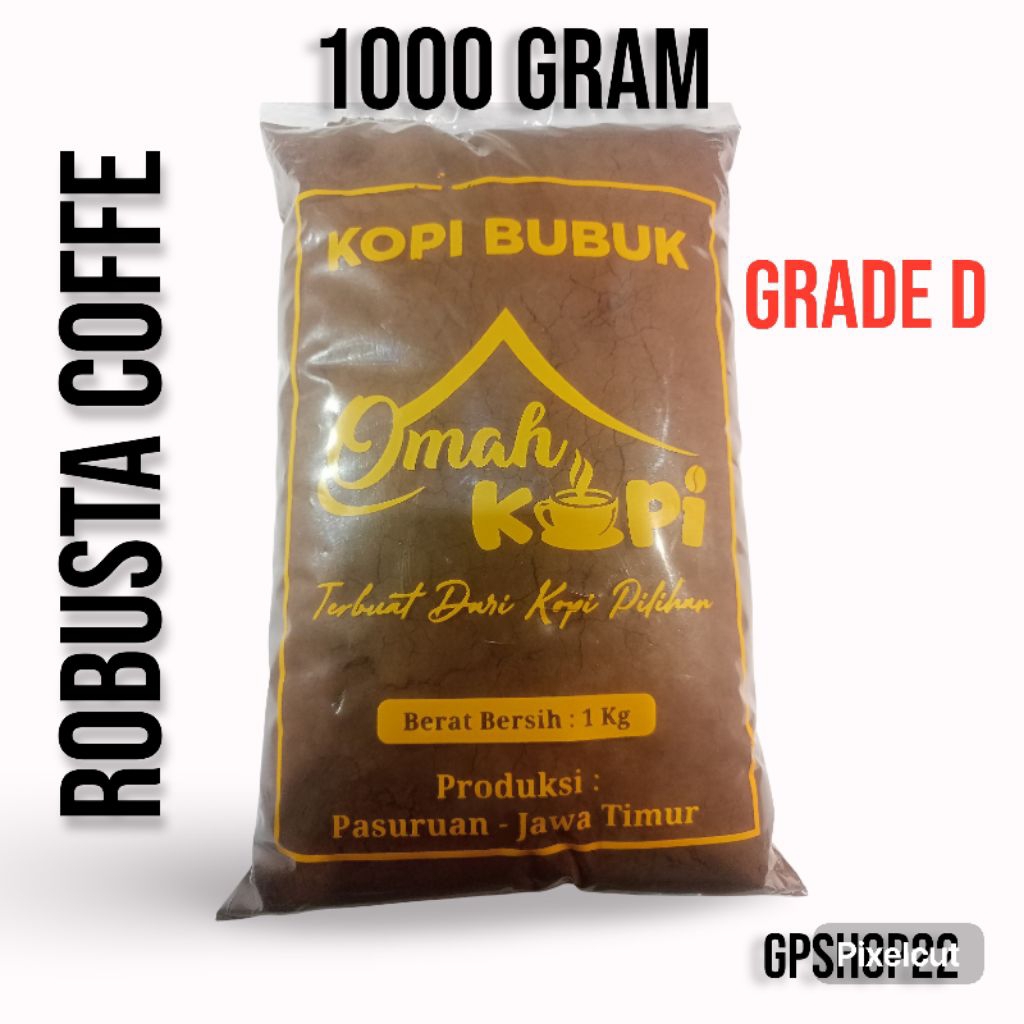 

Kopi bubuk/kopi hitam/coffe /kopi Robusta asli 1 kg cap omahkopi khas pasuruan Grade D