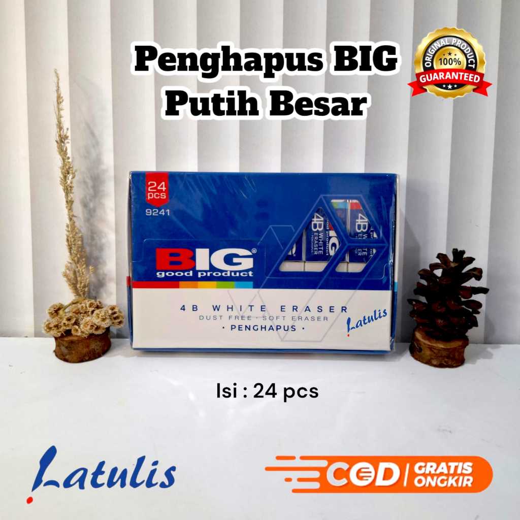 

24 Pcs BIG Penghapus / Eraser Pensil Putih Besar Dust Free ER-9241