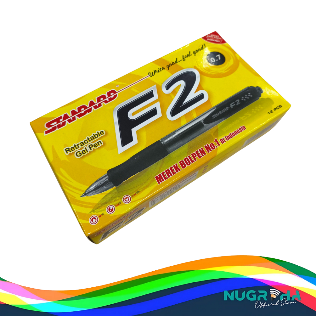 

Pulpen Pena Pen Bolpen Ballpont STANDARD F2 Gel Pen 0.7 - 1 pack isi 12