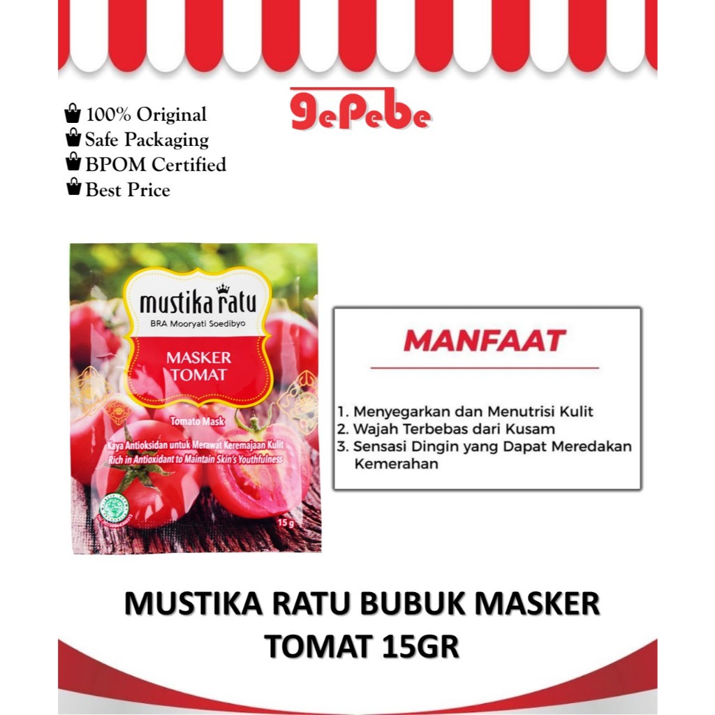 MUSTIKA RATU Bubuk Masker Tomat 15gr