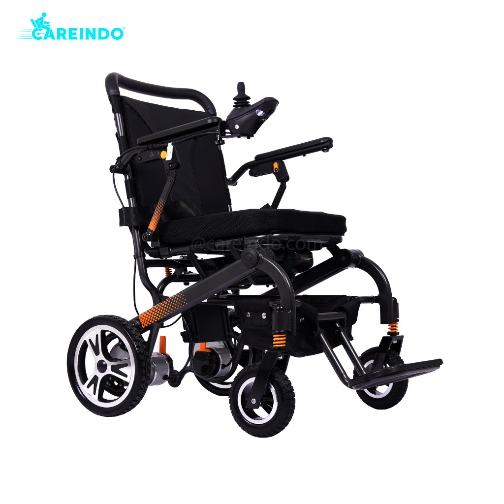 Kursi Roda Elektrik Travelling Pesawat Careindo N5516 Black Pro