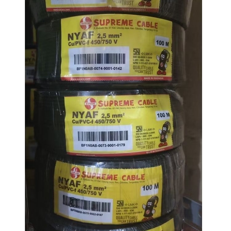 kabel 2,5 nyaf 2,5mm supreme 100m serabut