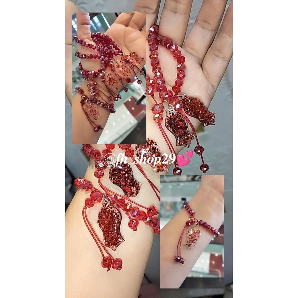 Fh29 Gelang terompah/ Gelang kristal terompah/ Gelang Palestina