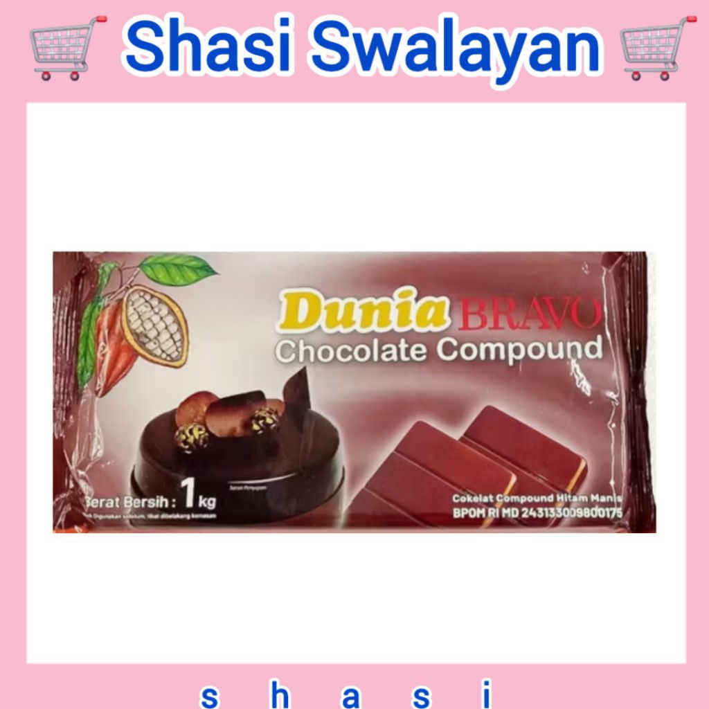

DUNIA BRAVO Chocolate Compound 1 Kg - Coklat Batang