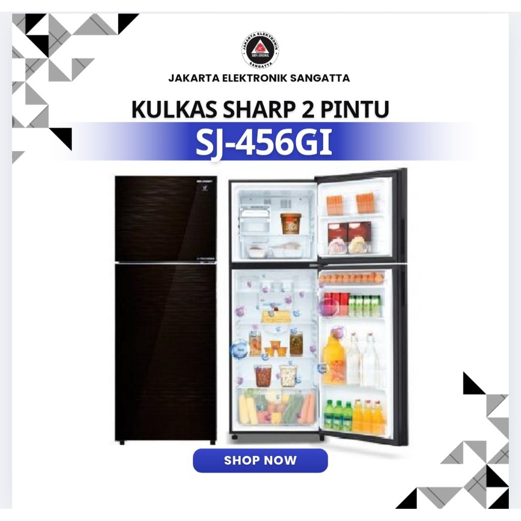 Sharp Kulkas 2 Pintu SJ-456GI-MK / SJ 456 GIMK / SJ456GI