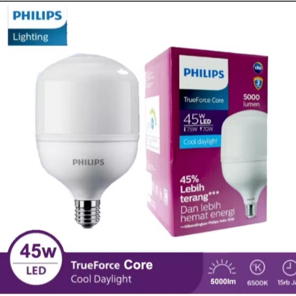 Lampu Philips LED 45 Watt Putih - LED TrueForce 45W / 45Watt / 45 Watt