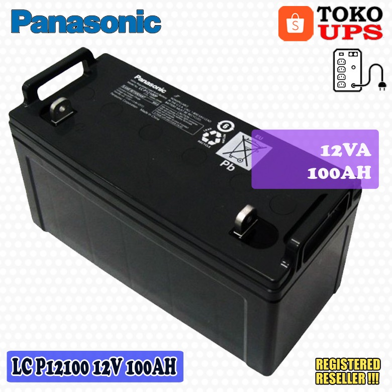 Baterai VRLA Panasonic 12V 100AH Panasonic LC-P12100 Aki Kering 100AH
