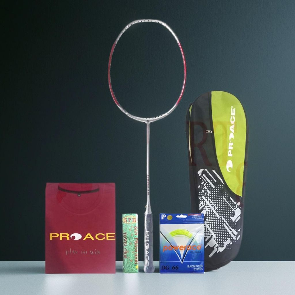 Raket ProAce Stroke 316 Bonus Komplit Rake Badminton Pro Ace Stroke 316