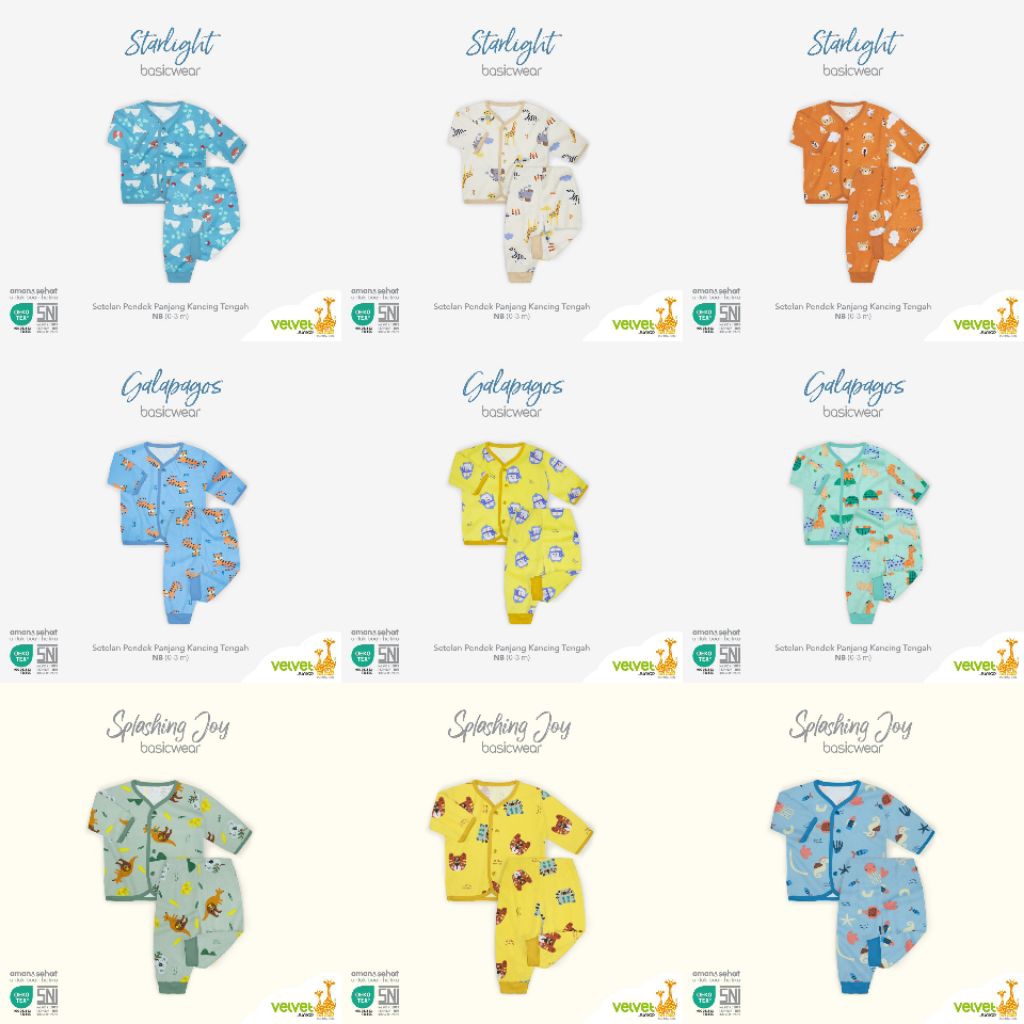 Baju bayi Setelan panjang Velvet Junior newborn
