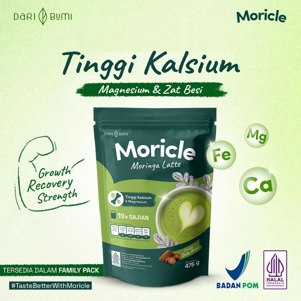 

Dari Bumi Moricle Moringa Latte 475 Gram Minuman Bubuk Daun Kelor Manis & Creamy Drink